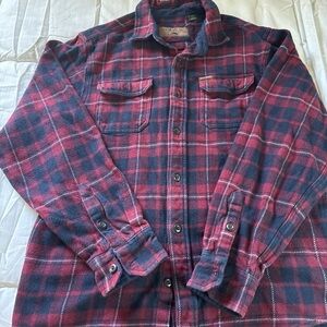 Orvis Red and Black Plaid Shirt